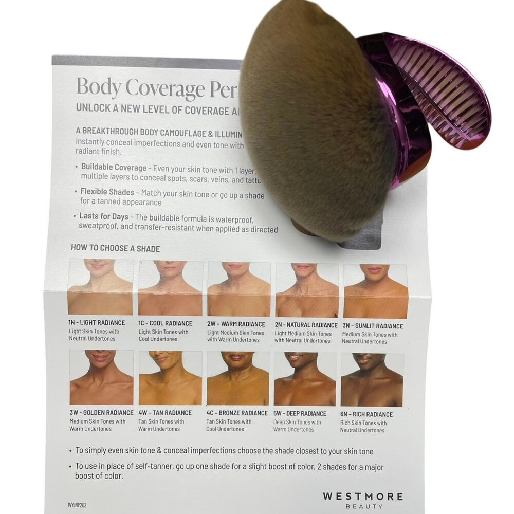 EUC - Westmore Beauty Leg Perfector/Brush in 3N Sunlit Radiance 6.8 fl oz - Picture 4 of 7